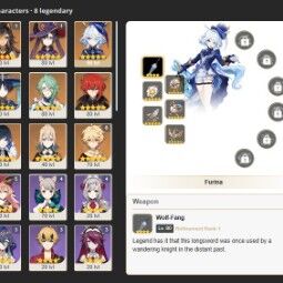 [NA] AR 56 ⭐ 42 Characters (8 Legendaries) ✨Furina + Yelan + Xiangling + Wolf's Gravestone + Sword of Descension ✅ Full Access ✅ 0